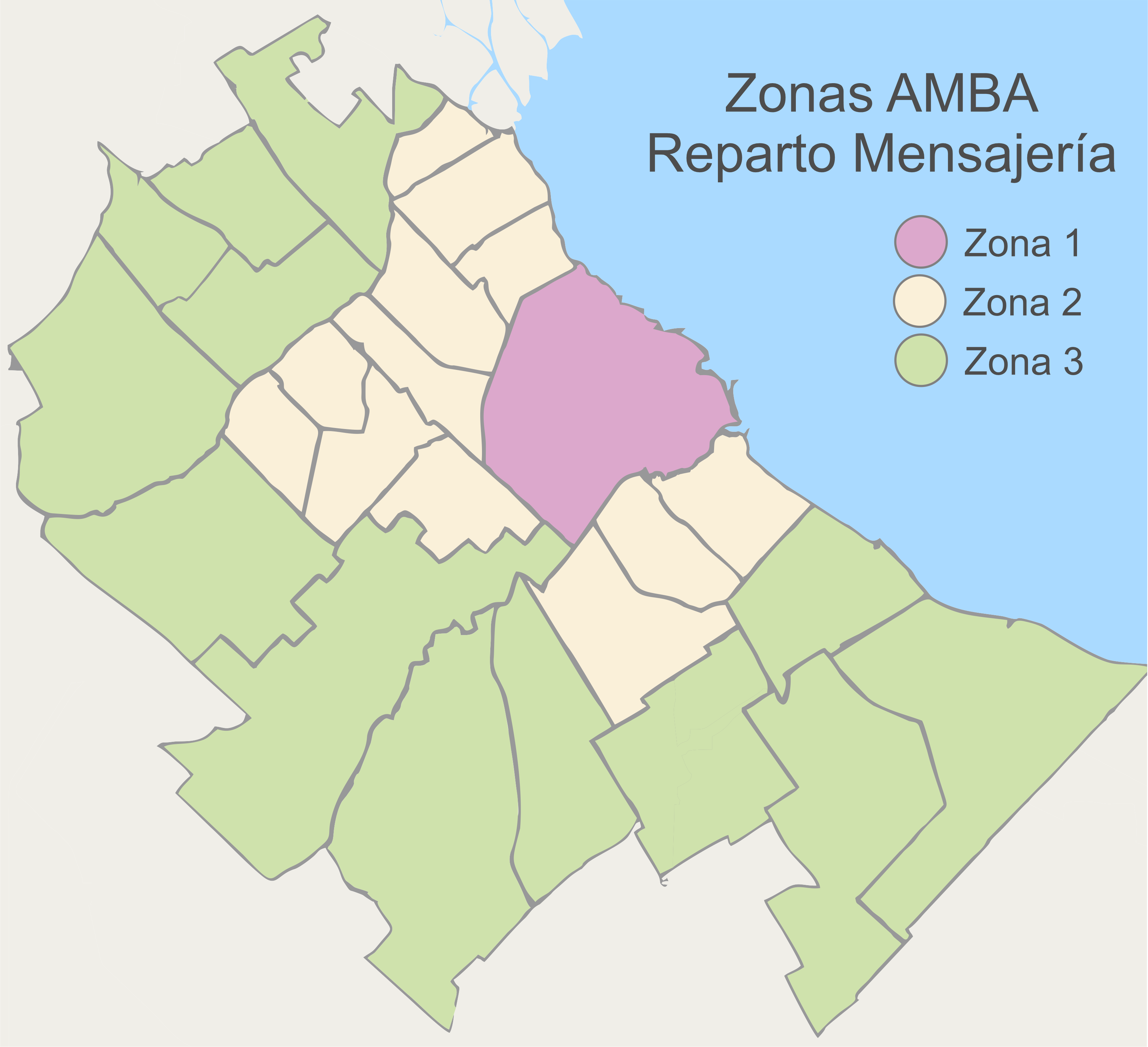 Zonas de envío AMBA